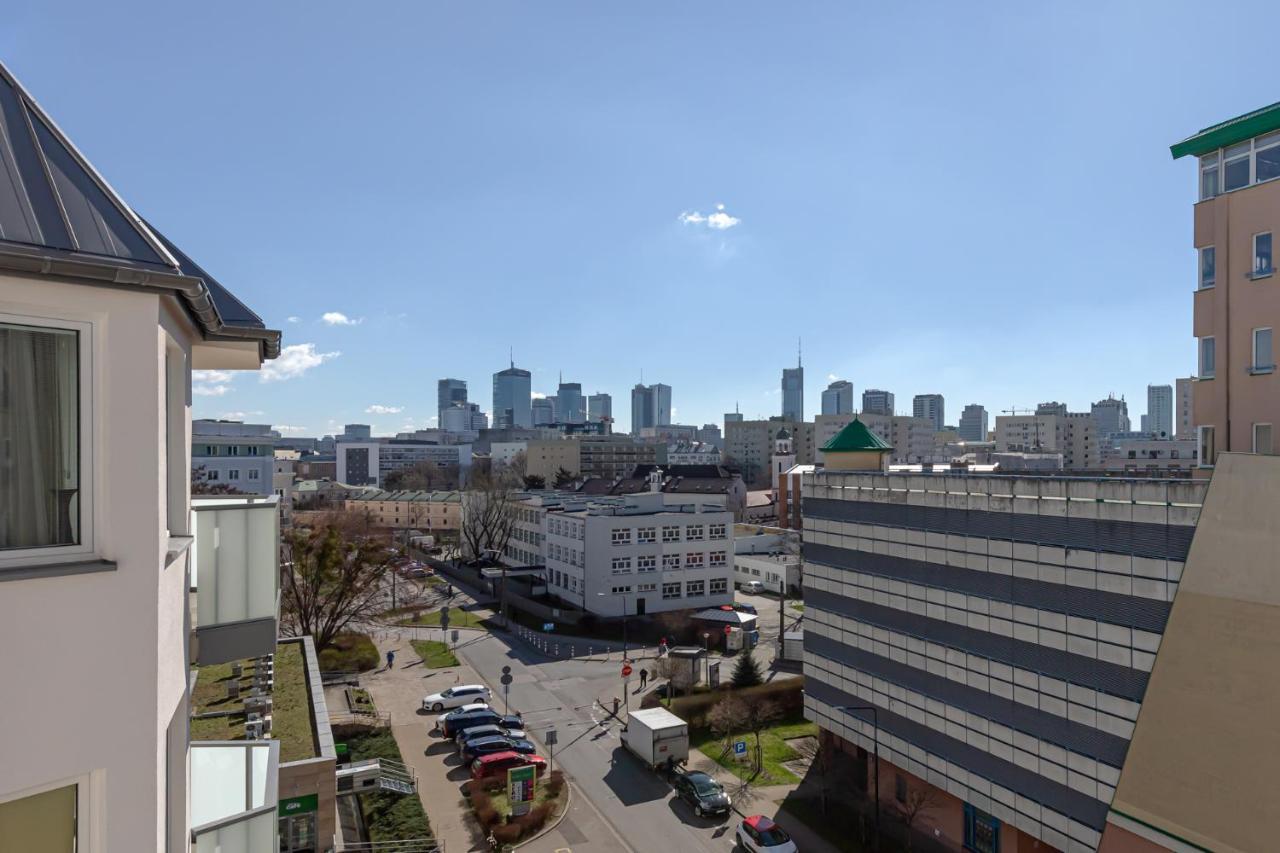 Stylowy Apartament Z Pieknym Widokiem Na Miasto Warschau Buitenkant foto