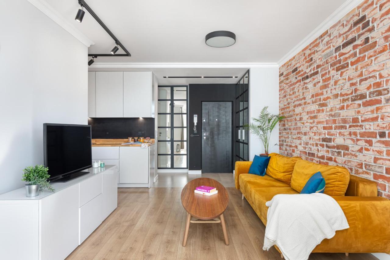 Stylowy Apartament Z Pieknym Widokiem Na Miasto Warschau Buitenkant foto